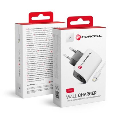 FORCELL Travel Charger for iPhone Lightning 8 pin cable