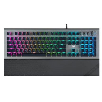 Gaming Keyboard Aula L2098 μηχανικό RGB μπλε διακόπτες US keyboard