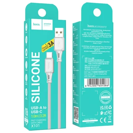 HOCO cable USB to Type C 3A Assistant X101 gray 2