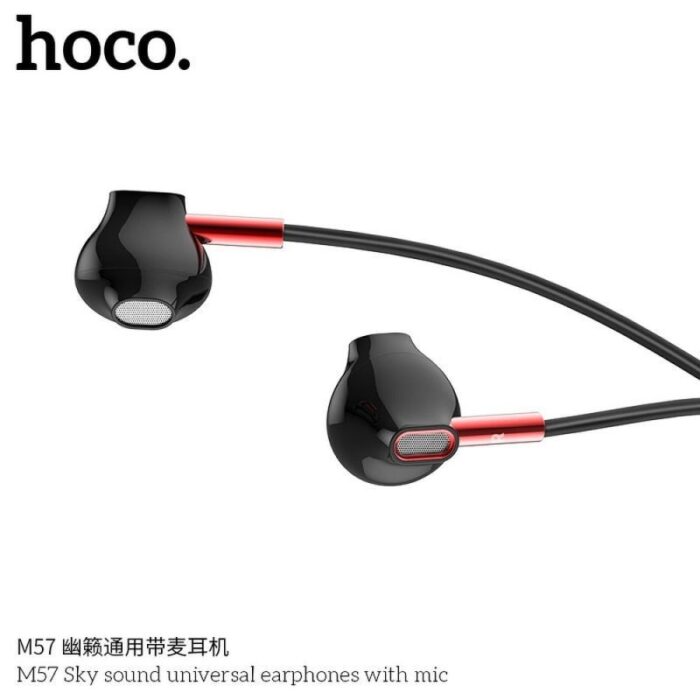 Hoco Earphones With Microphone M57 Sky Black