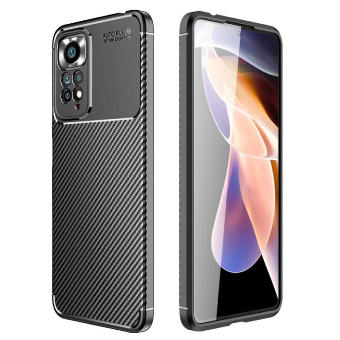 Techwave Carbon Fiber Case For Xiaomi Redmi Note 11 Pro 4G 5G Black