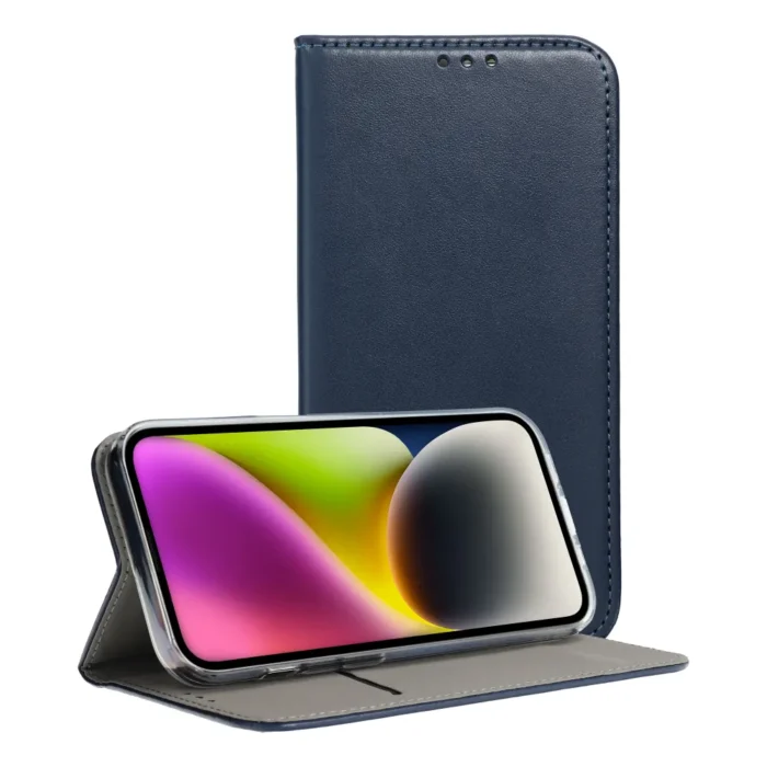 Techwave Smart Leather Case For Realme C21 Navy Blue