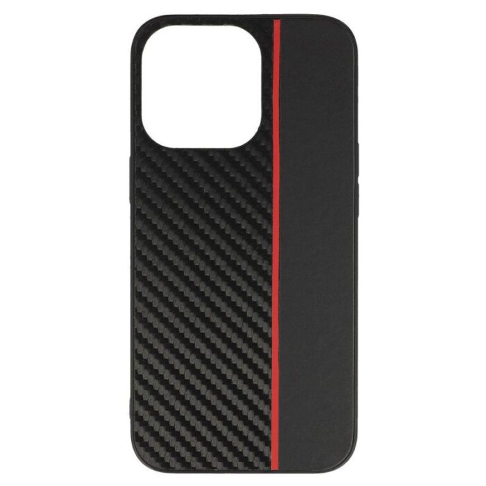 Techwave Stripe Carbon Case For Iphone 13 Pro Max Black Red