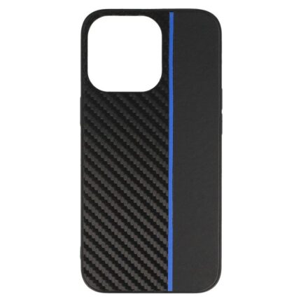 TechWave Stripe Carbon case for iPhone 13 Pro Max black blue