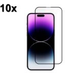 TechWave 5D Full Glue Tempered Glass for iPhone 15 Pro black Σετ 10 τεμαχίων bulk