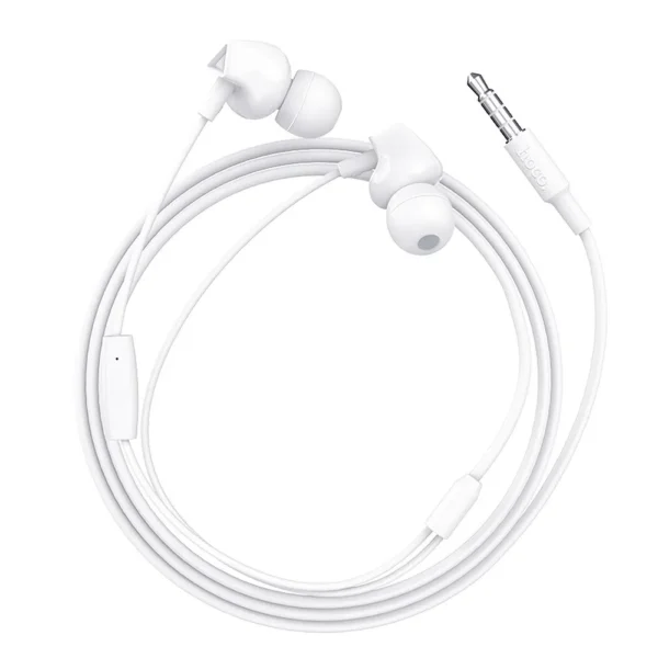 HOCO M60 ενσύρματα ακουστικά με μικρόφωνο jack 3.5mm λευκά