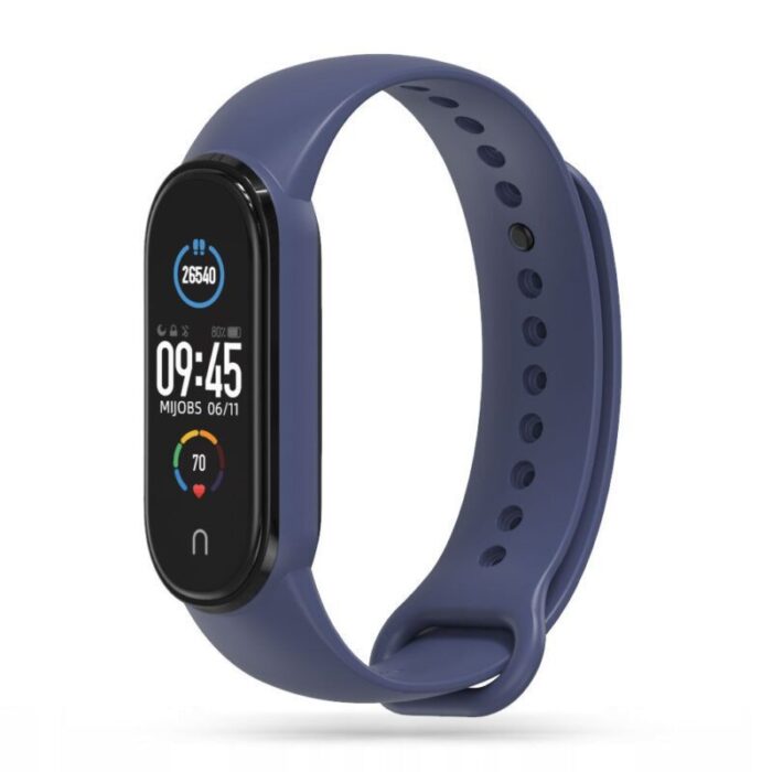 Techwave Silicone Band For Xiaomi Mi Band 5 6 7 Navy Blue