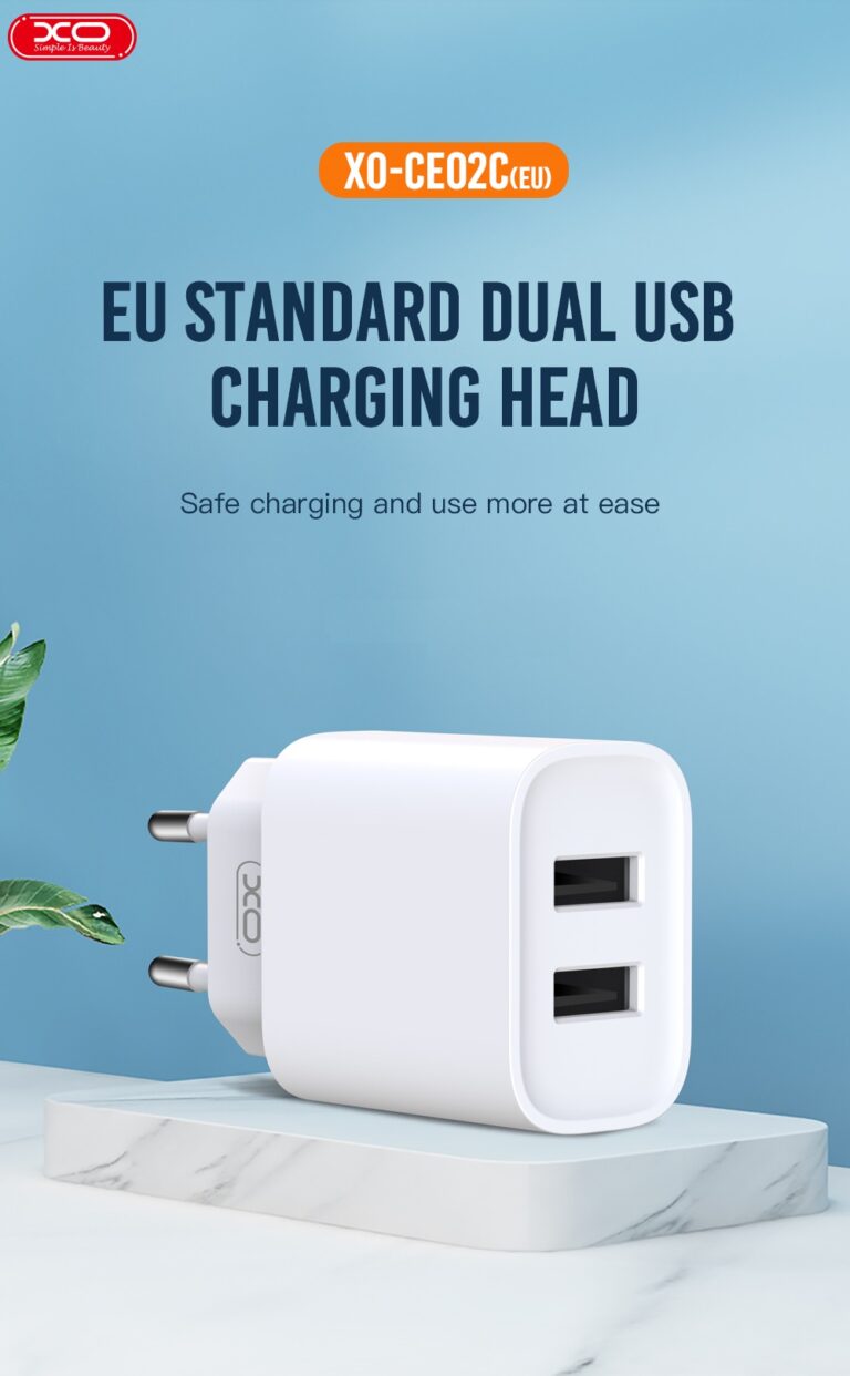 XO wall charger CE02C 2x USB 21A white