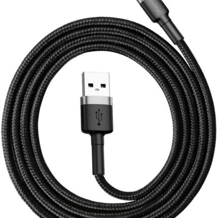 Baseus Cafule Braided USB to Lightning Cable Μαύρο 1m (CALKLF-BG1)