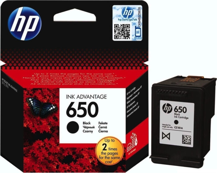 Hp 650 Μελάνι Εκτυπωτή Inkjet Μαύρο (Cz101Ae)