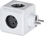 Allocacoc Original PowerCube 4 Πριζών Σούκο & 2 USB Χωρίς Καλώδιο Γκρι 2202GY/FROUPC