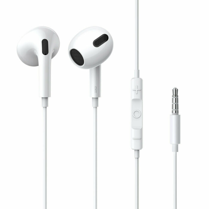 Baseus H17 Earbuds Handsfree με Βύσμα 3.5Mm Λευκό