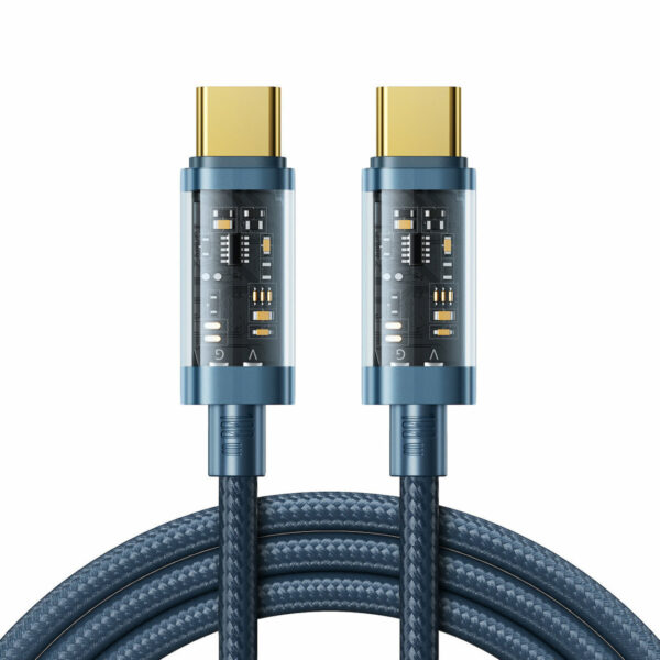 Joyroom S-CC100A12 Braided USB 2.0 Cable USB-C male - USB-C male Μπλε 1.2m