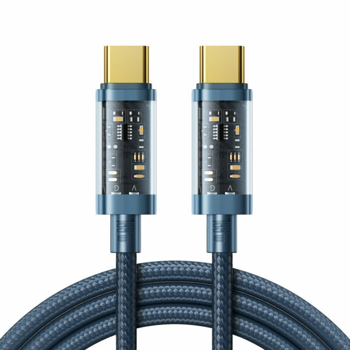 Joyroom S-CC100A12 Braided USB 2.0 Cable USB-C male - USB-C male Μπλε 1.2m