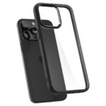 Spigen Ultra Hybrid Back Cover Σιλικόνης / Πλαστικό Ανθεκτική Matte Black (iPhone 15 Pro Max)