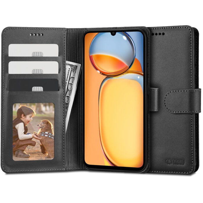 Tech-Protect Wallet Δερματίνης Μαγνητικό Μαύρο (Redmi 13C / Poco C65)