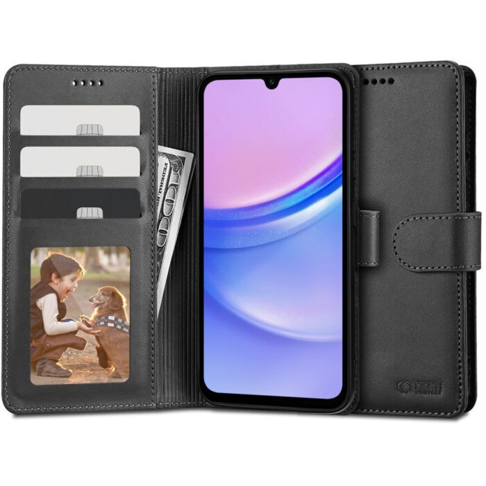 Tech-Protect Wallet Μαύρο (Samsung Galaxy A15 4G / 5G)