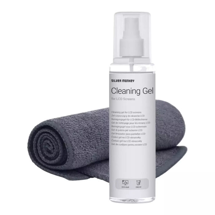 Silver Monkey Lcd Cleaning Gel Set: 250Ml Lcd Panel Gel And Microfiber Cloth