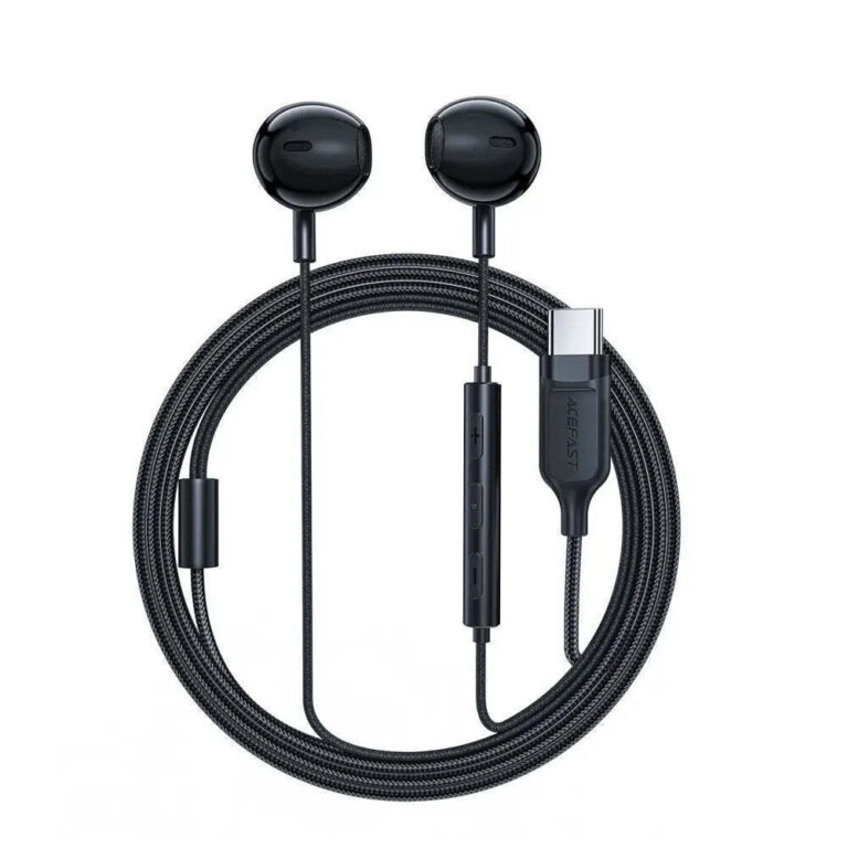 Acefast In-ear Handsfree Ακουστικά με Βύσμα USB-C Μαύρο