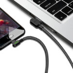 Mcdodo CA-5280 Angle (90°) / Braided / LED USB 2.0 to micro USB Cable Μαύρο 0.5m