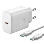Joyroom Φορτιστής με Θύρα USB-C και Καλώδιο USB-C – USB-C 25W Power Delivery Λευκός (JR-TCF11)