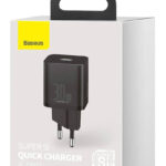 Baseus Φορτιστής Χωρίς Καλώδιο με Θύρα USB-C 30W Power Delivery Μαύρος (Super Si)