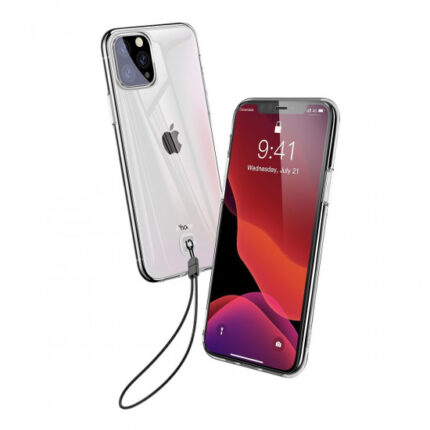 Θήκη Σιλικόνης Baseus Ultra-Thin Cover Gel TPU Case with Lanyard Holder for iPhone 11 Pro transparent (WIAPIPH58S-QA02)