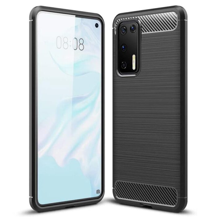 Oem Carbon Tpu Case για Huawei P40 - Black