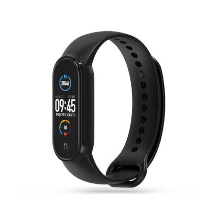 Tech-Protect Iconband Λουράκι Σιλικόνης με Pin Μαύρο (Xiaomi Mi Smart Band 5 / 6 / 6 NFC / 7)