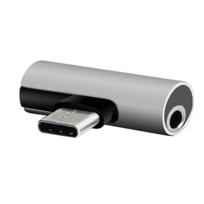 Αντάπτορας Oem Ak291D 2 σε 1 Usb-C σε Usb-C και 3.5Mm - Ασημί