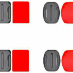 Set of flat and rounded mounting bases for GoPro