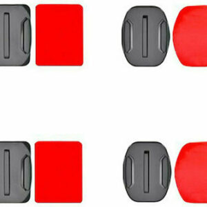 Set of flat and rounded mounting bases for GoPro