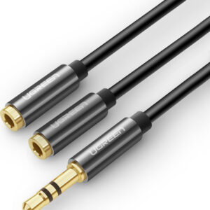 Ugreen Καλώδιο 3.5mm male - 3.5mm female Μαύρο 0.2m (10532)