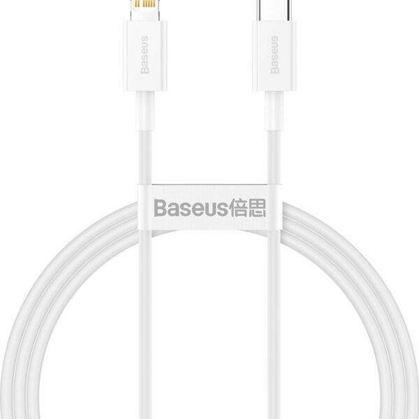 Baseus Superior USB-C to Lightning Cable 20W Λευκό 1m (CATLYS-A02)