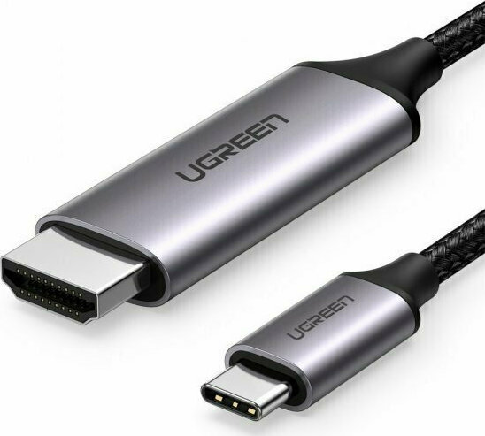 Ugreen HDMI 2.0 Braided Cable HDMI male - USB-C male 1.5m Μαύρο