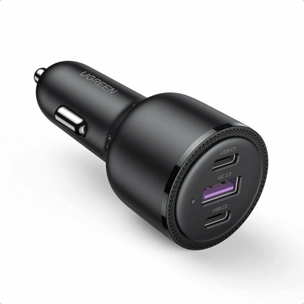 Ugreen Φορτιστής Αυτοκινήτου Μαύρος 69W CD239 Συνολικής Έντασης 5A Γρήγορης Φόρτισης με Θύρες: 1xUSB 2xType-C