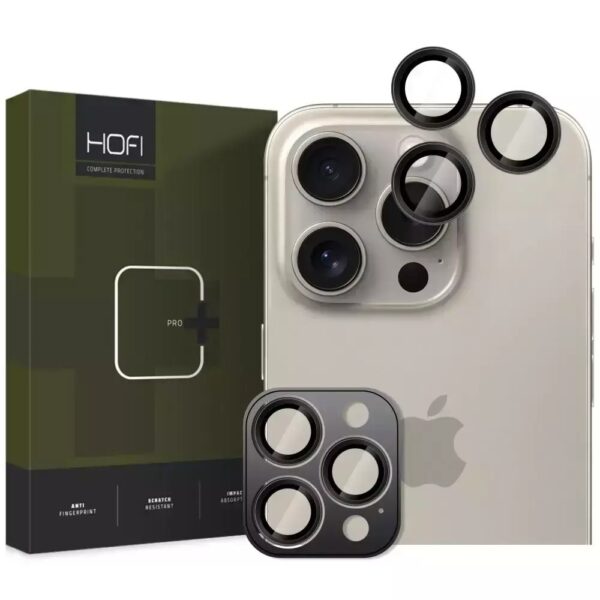 Hofi Camring Pro+ Προστασία Κάμερας Tempered Glass Μαύρο για το iPhone 16 Pro / 16 Pro Max