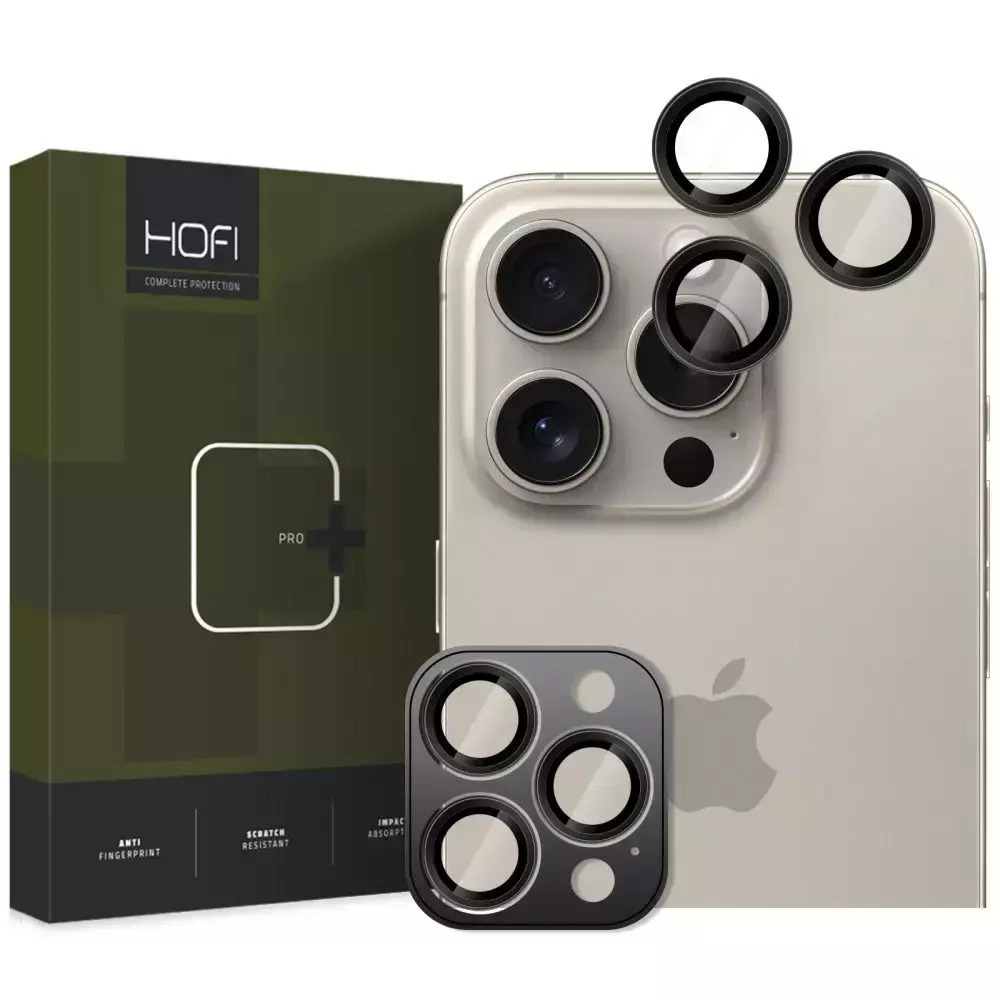 Hofi Camring Pro+ Προστασία Κάμερας Tempered Glass Μαύρο για το iPhone 16 Pro / 16 Pro Max