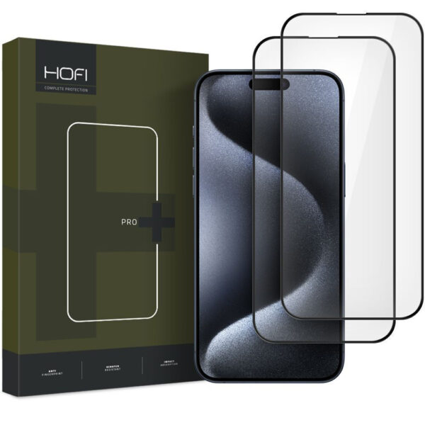 Hofi Tempered Glass Full Face Pro+ 2-Pack For iPhone 16 Pro Max