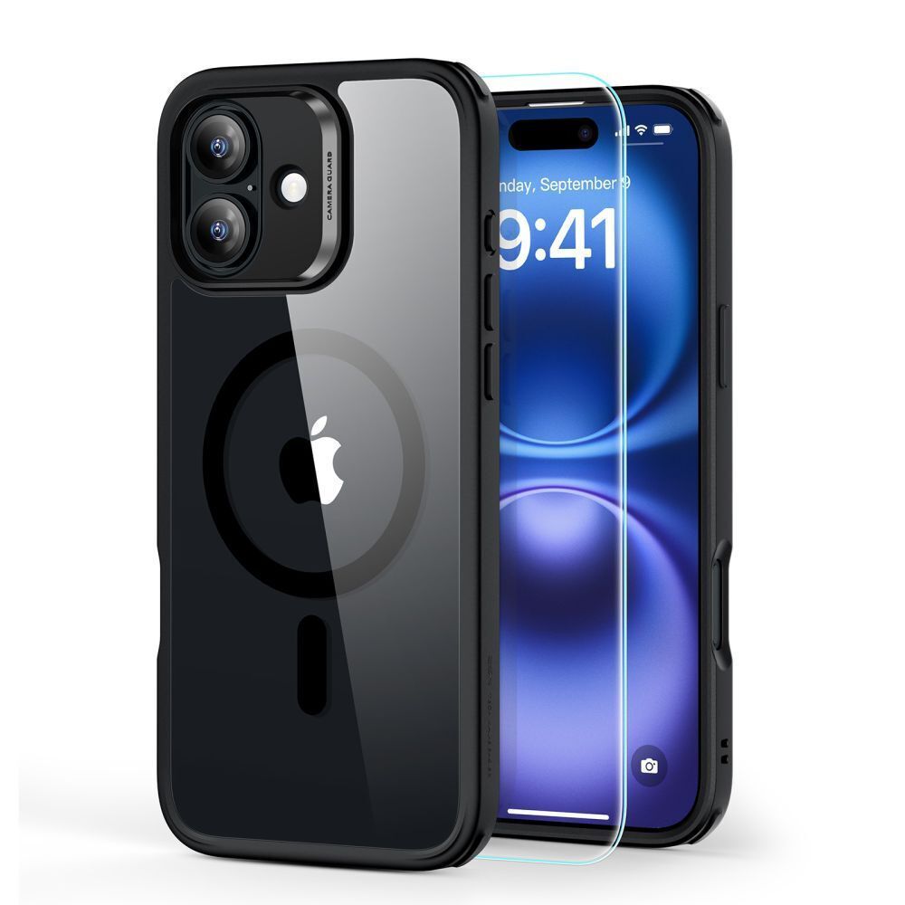 ESR Classic Hybrid Halolock Back Cover Tempered Glass Transparent (iPhone 16)
