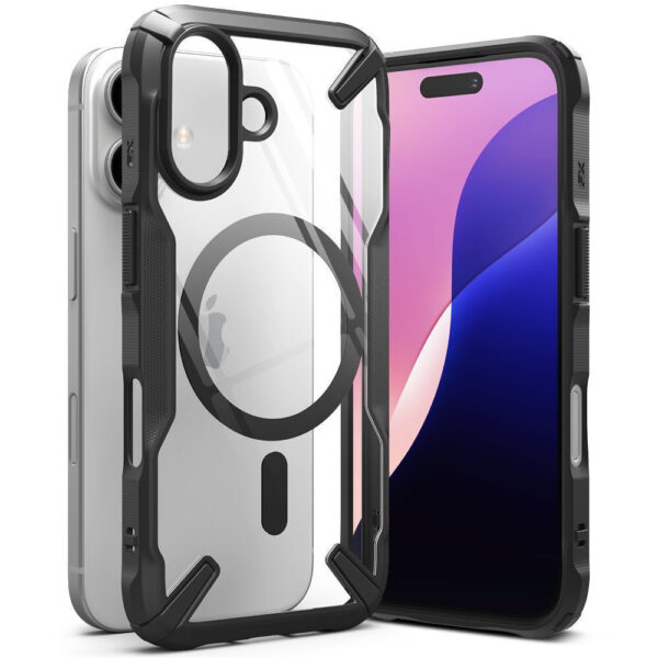 Ringke Fusion X Magnetic Back Cover Μαύρο (iPhone 16)