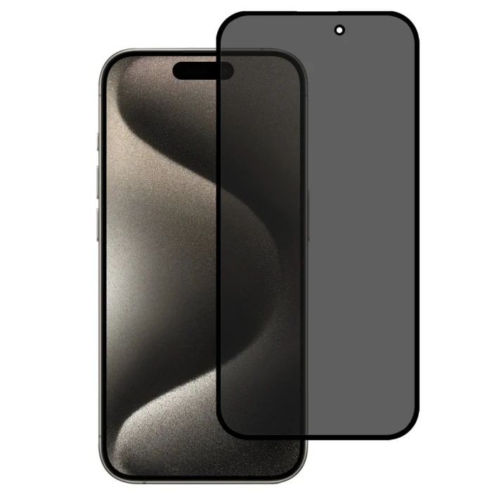 Techwave 5D Full Glue Privacy Tempered Glass For Apple Iphone 16 Black