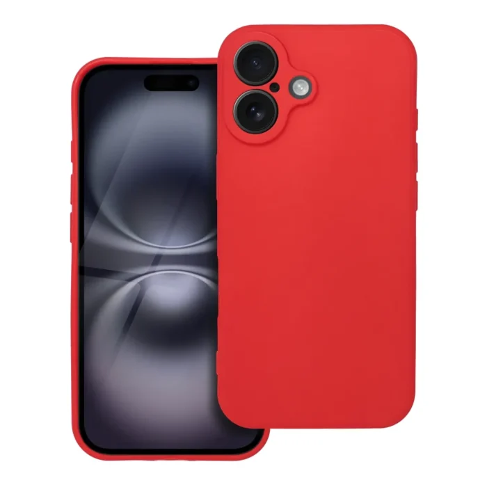 Techwave Soft Silicone Case For Apple Iphone 16 Red