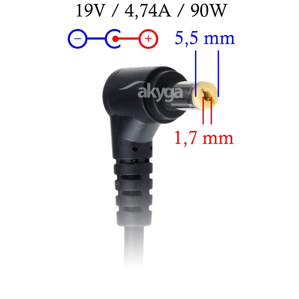 Φoρτιστής Akyga AK-ND-12 για Acer 19V 4.74A 90w 5.5*1.7mm