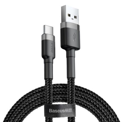 BASEUS CATKLF-BG1 Καλώδιο USB-A 2.0 to USB-C 3.0A Μαύρο-Γκρι 1m