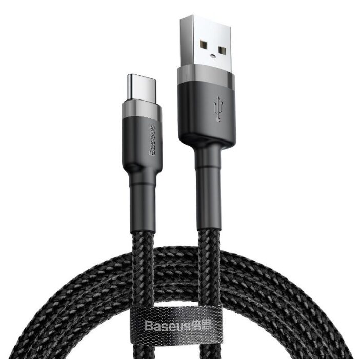 Baseus Catklf-Bg1 Καλώδιο Usb-A 2.0 To Usb-C 3.0A Μαύρο-Γκρι 1M