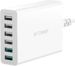 BlitzWolf Σταθμός Φόρτισης 60W Dual QC3.0 6-Ports Desktop USB Smart Charger Adapter - Άσπρο (BW-S15)