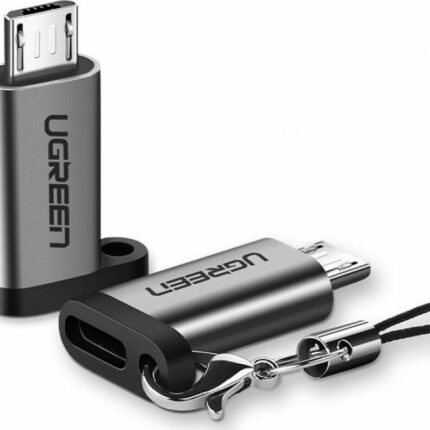 Ugreen Μετατροπέας USB-C female σε micro USB male Γκρι (50590)