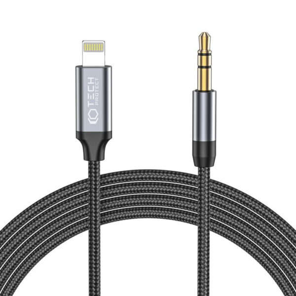 Tech-Protect Ultraboost Braided 3.5mm to Lightning Cable Μαύρο 1m (4651607)