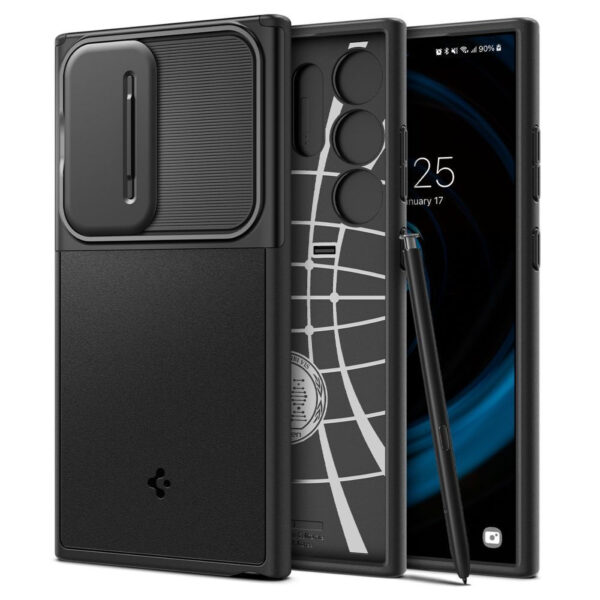 Spigen Optik Armor Back Cover Σιλικόνης Μαύρο (Galaxy S24 Ultra)
